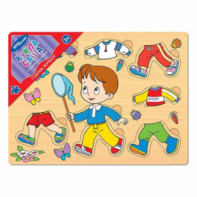 Деревянный пазл Одень куклу Baby Step 89304